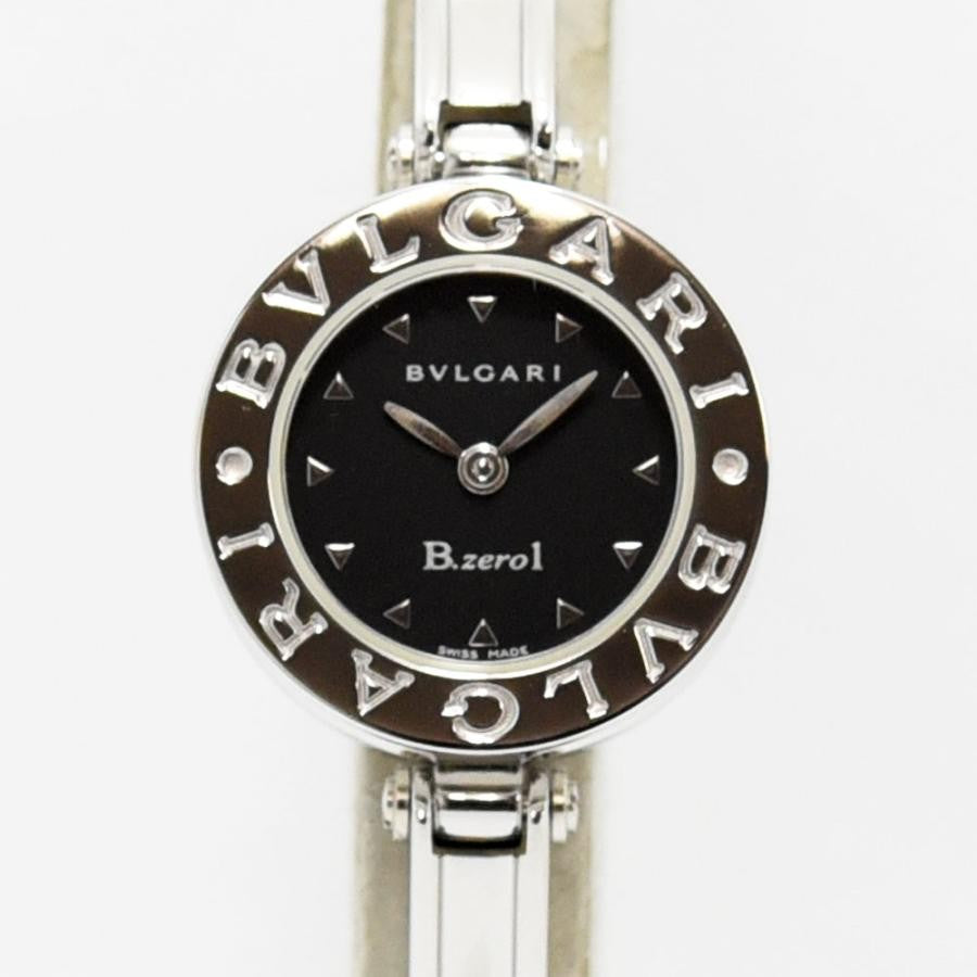 VINTAGE WATCHES FASHION ブルガリ B.zero1 レディースウォッチ、ブラックダイヤル、シルバーブレスレット、ダイヤモンドインデックス