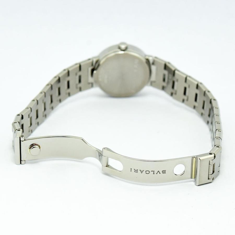 VINTAGE WATCHES FASHION ブルガリ レディース クオーツ 腕時計 ステンレススチール製 ブラック文字盤 日付表示 スイス製