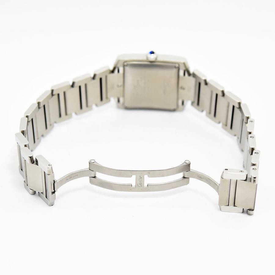 VINTAGE WATCHES FASHIONのカルティエ タンクフランセーズ、ステンレス製ブレスレットのバックル部分の背面ショット