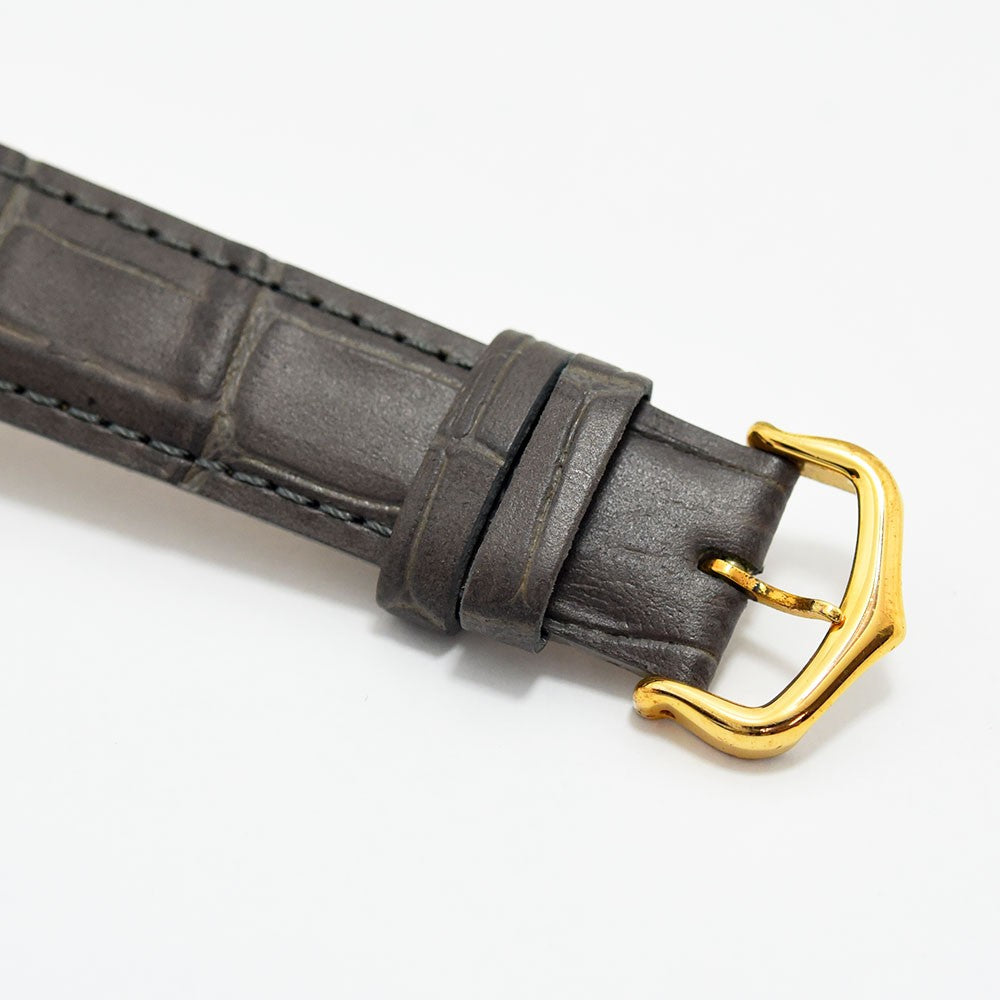 VINTAGE WATCHES FASHION カルティエ タンク レディース 腕時計、グレーのアリゲーターレザーストラップとゴールドバックル