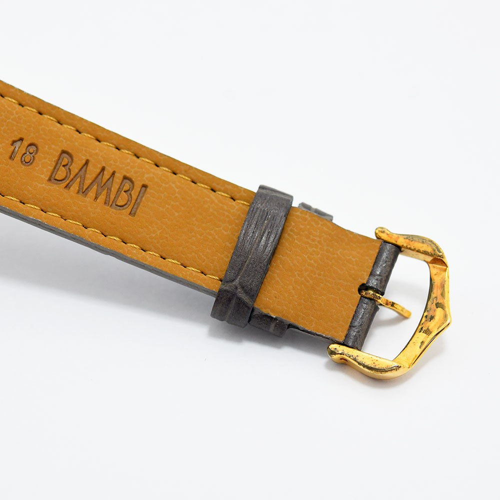 VINTAGE WATCHES FASHION カルティエ タンク レディース 腕時計、グレーのアリゲーターレザーストラップとゴールドトーンのバックル