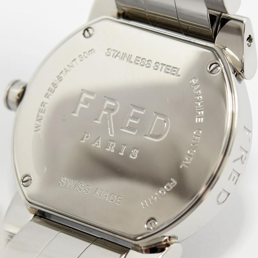 VINTAGE WATCHES FASHION FRED レディースダイヤモンドベゼルウォッチ。シルバーカラーのステンレススチール製ケースとブレスレット。サファイアクリスタル。