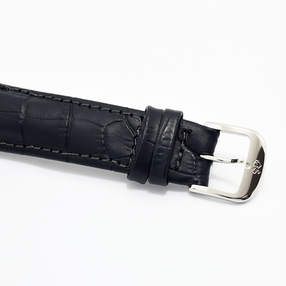 VINTAGE WATCHES FASHIONのグランドセイコー腕時計用ブラッククロコダイル型押しレザーベルトとステンレス製バックル