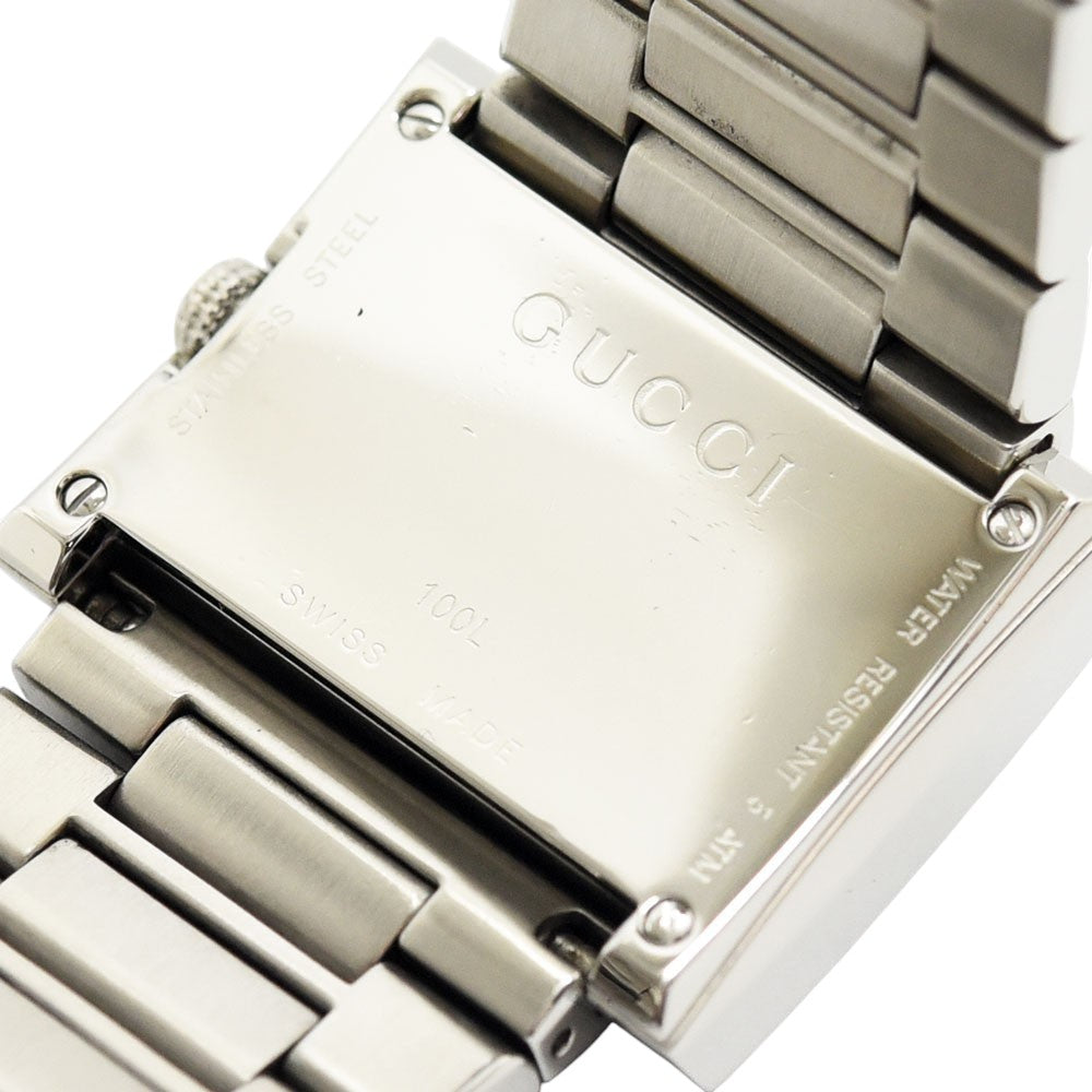 VINTAGE WATCHES FASHIONのGucci 100Lレディース腕時計のステンレススチール製ケースバック詳細