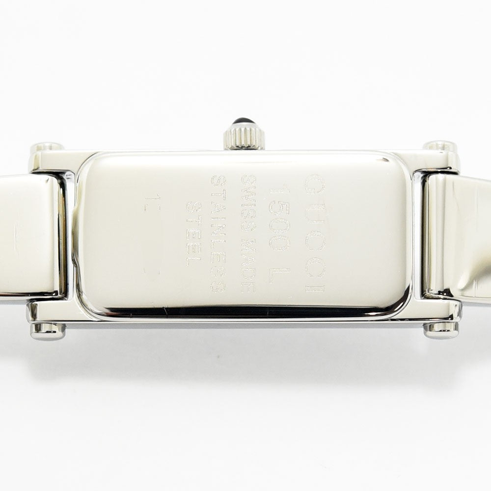 VINTAGE WATCHES FASHIONのGucci 1500Lレディースウォッチのステンレススチール製ケース裏面