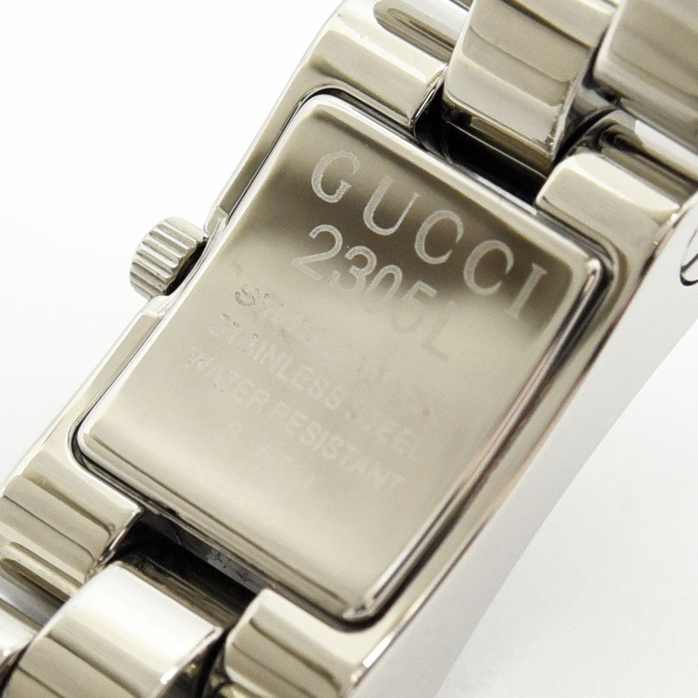 VINTAGE WATCHES FASHIONのGUCCI 2305Lレディース腕時計のステンレススチール製ケース裏面