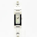 VINTAGE WATCHES FASHIONのGUCCI 3900Lレディース腕時計。シルバーのステンレス製レクタングルケースにマザーオブパールの文字盤とダイヤモンドインデックスが輝くエレガントなデザイン。