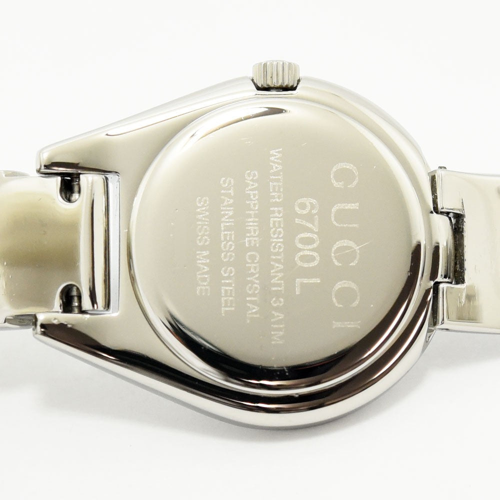 VINTAGE WATCHES FASHIONのGUCCI 6700Lレディース腕時計のステンレススチール製ケースバック詳細
