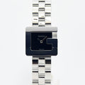 VINTAGE WATCHES FASHIONのGUCCI 3600Lスクエアウォッチ。ブラック文字盤とG型ベゼルが特徴のステンレス製腕時計。