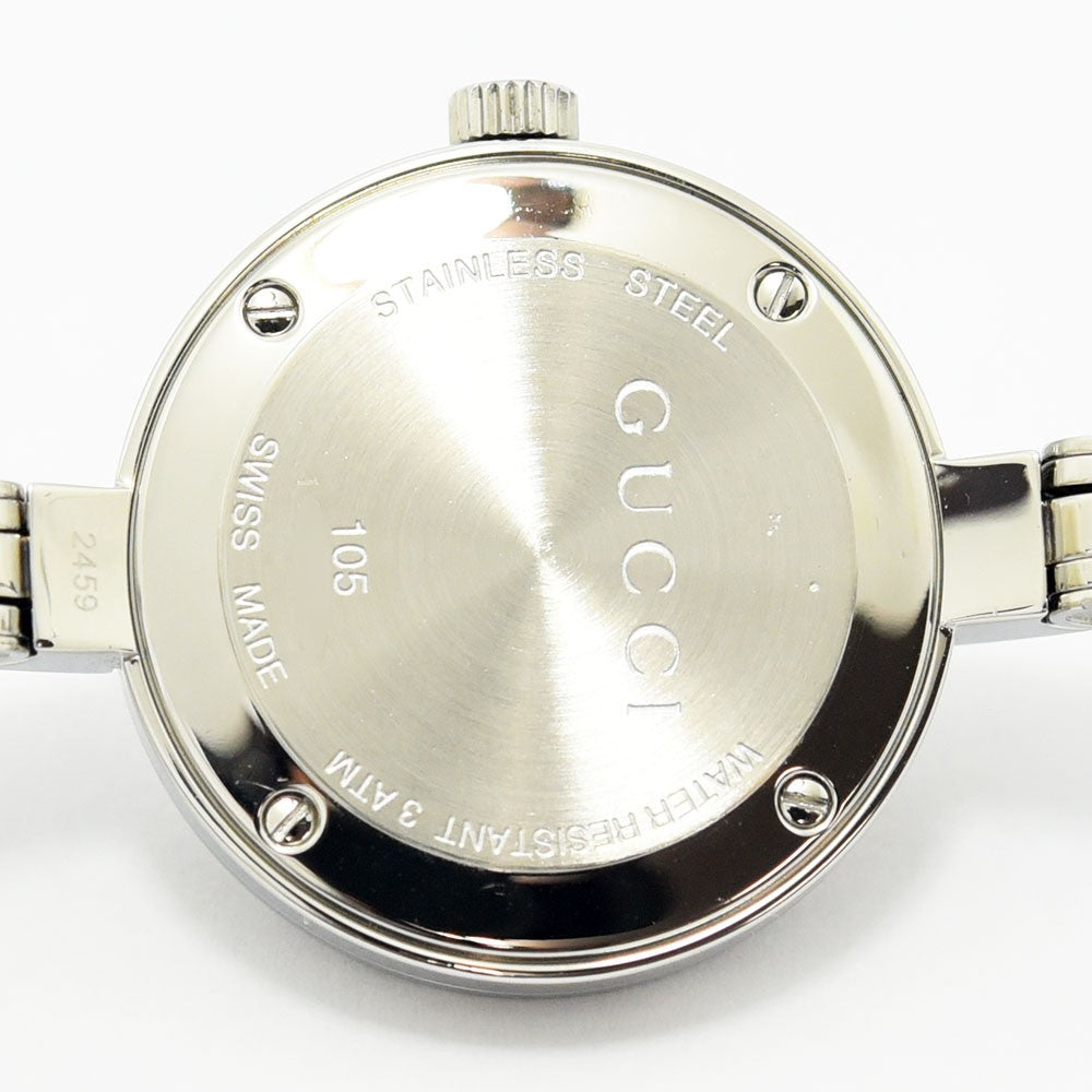 VINTAGE WATCHES FASHIONのGucciレディースバングルウォッチのステンレススチール製ケース裏面