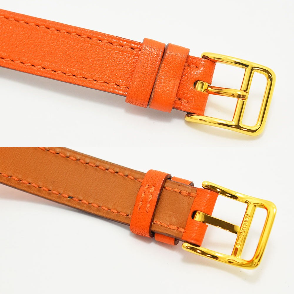 VINTAGE WATCHES FASHIONのエルメス ケリーウォッチ用オレンジレザーベルトとゴールドバックル