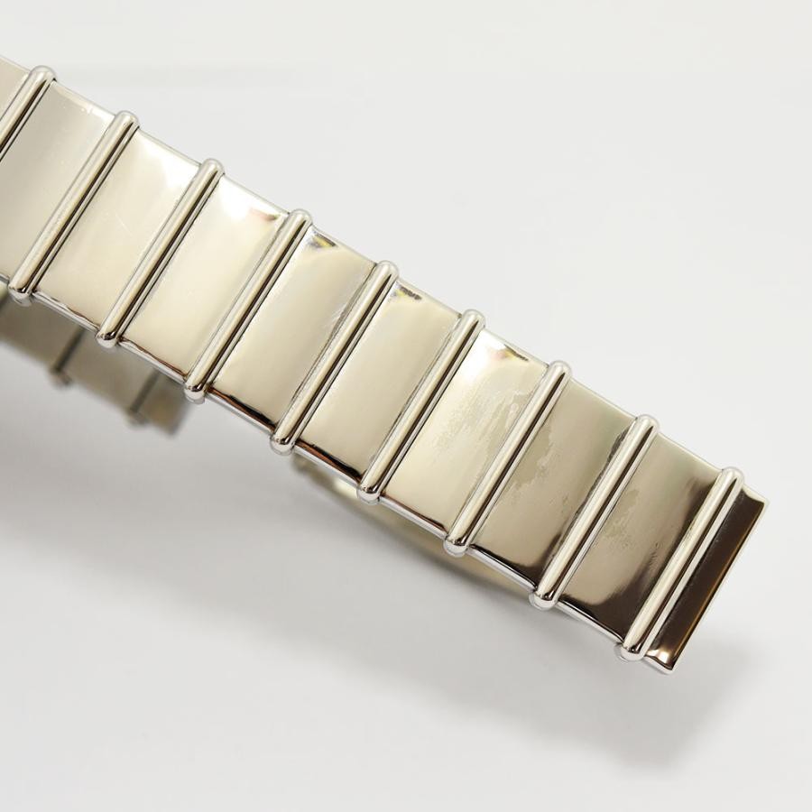 VINTAGE WATCHES FASHION レディース スクエアフェイス クォーツ 腕時計 シルバーメタルブレスレット ブラックフェイス ローマ数字インデックス