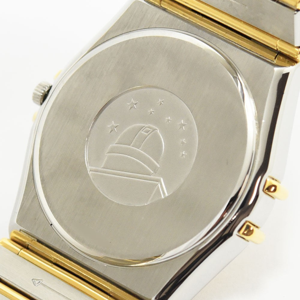 VINTAGE WATCHES FASHIONのオメガ コンステレーション腕時計の裏蓋。天文台のメダル刻印が施されたステンレス製ケースバック。