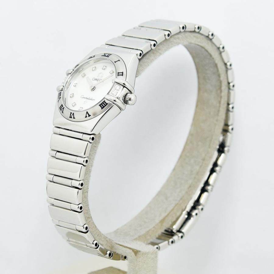 VINTAGE WATCHES FASHION オメガ コンステレーション ダイヤモンド レディースウォッチ。ステンレススチール製、ローマ数字とダイヤモンドインデックス、マザーオブパール文字盤。