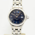 VINTAGE WATCHES FASHIONのOMEGAシーマスター120m。波模様のブルー文字盤とステンレススチール製ブレスレットが特徴の腕時計。