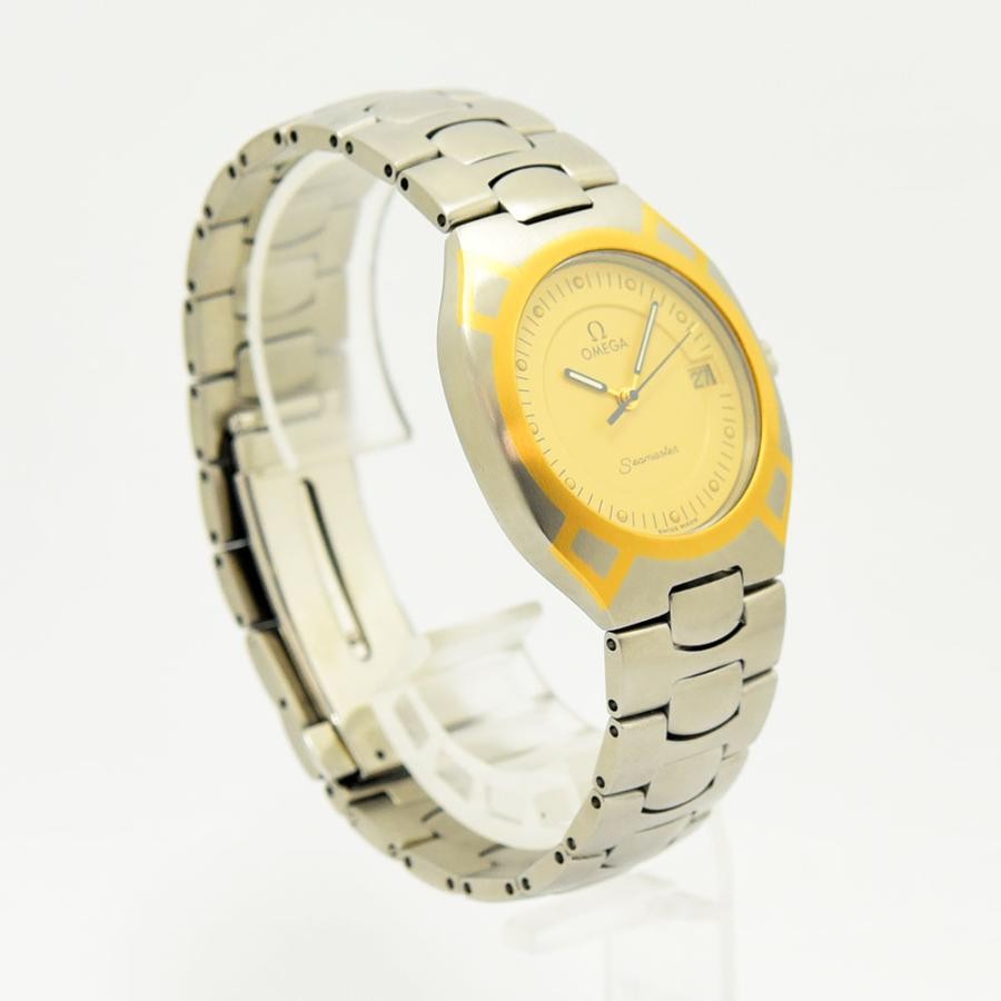 VINTAGE WATCHES FASHIONのOMEGAシーマスターポラリス。イエロー文字盤とステンレススチール製ブレスレットが特徴的な希少なコンビ腕時計