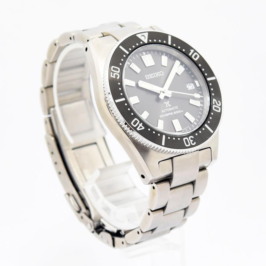VINTAGE WATCHES FASHION セイコー自動巻きダイバーズウォッチ、ダークグレー文字盤、ステンレススチール製、回転ベゼル、200m防水