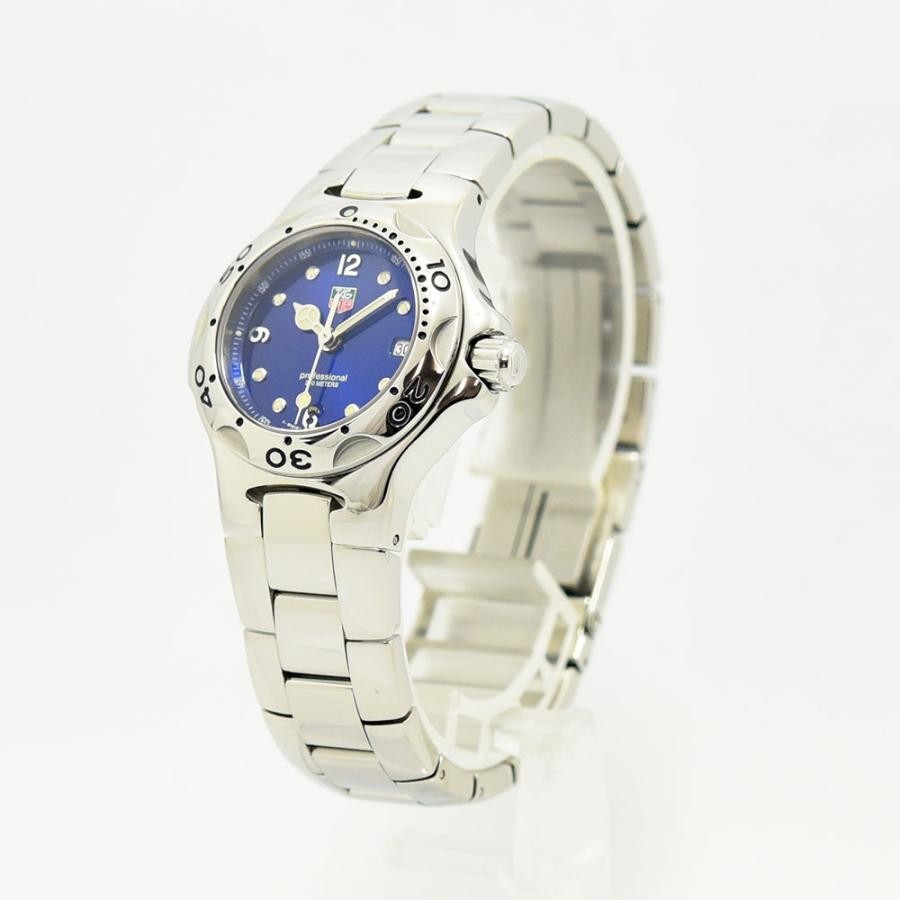 VINTAGE WATCHES FASHIONのタグ・ホイヤー プロフェッショナル腕時計。鮮やかなブルーの文字盤と耐久性に優れたステンレススチール製ブレスレットが特徴。